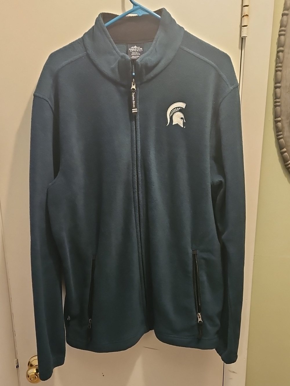 Michigan State Mens Fleece Coat Large